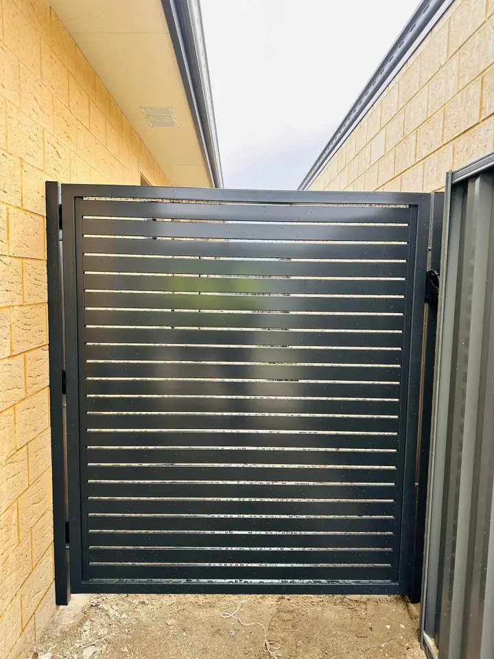 Charcoal Slat Driveway Gate
